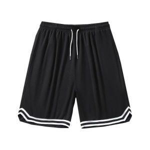 [Plus size] men mesh fabric basketball football shorts black white oversize sport running fitness sweatpants
