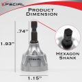 Deburring External Chamfer Tool, with Tungsten Carbide Blade, Deburring Chamfering Drill Bit, Remove Burr Tools Quick Release Hex Shank. Improved Durability and Sharpness. Fits 1/8" to 3/4".. 
