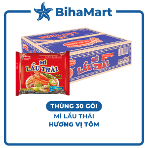 [THÙNG 30 GÓI] - ACECOOK - Mì lẩu Thái Tôm Mì ăn liền lẩu thái Tôm Mì lẩu Thái hương vị Tôm Mì Thế giới mì Acecook (81g/gói)