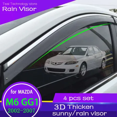 Cửa xe mưa Visor cho Mazda 6 2002 2003 2004 2005 2006 2007 2008 gg1 M6 cửa sổ 4 cái sunvisor Vent Shades deflector bảo vệ Carnex