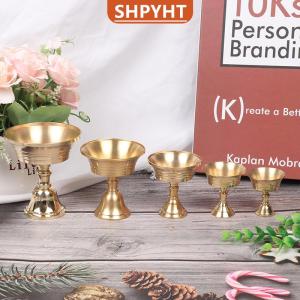 [COD] SHPYHT SPORTS Multi-Size Golden Copper Alloy Candle Holder Candlestick Candelabrum Home Decor