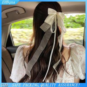 COD New ngọt ngào lớn Bowknot tóc clip cho phụ nữ Cô Gái Lolita dài Ribbon rắn kẹp tóc dễ thương ponytail tóc ban nhạc thời trang tóc phụ kiện