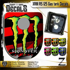 XRM RS 125 carb Gas tank sticker decals (Monster Energy)