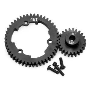 Professional Grade Remote Control Gear Set With 46T And 23T Hardened Steel Teeth For Competition Level Performances