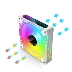 120mm PWM ARGB PC Case Cooling Fan With Adjustable LED Lighting And Quiet Hydraulic Bearing Design High Airflow Coolers