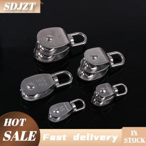 SDJZT 1PC 304 thép không gỉ M15 M20 M25 M32 bánh xe duy nhất xoay nâng dây ròng rọc Bộ Nâng Bánh Xe Công cụ đôi ròng rọc khối