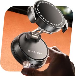 MAGIC JOHN for MagSafe Car Mount [20 N55 Magnets & Clip Arm] 360 °   Adjustable Magnetic Phone Holder for Car Phone Holder Mount Holders Cell Phone Holders for Your Car Accessories for iPhone 17 Promax ﻿    360 °   Rotatable Powerful Magnetic Reusable