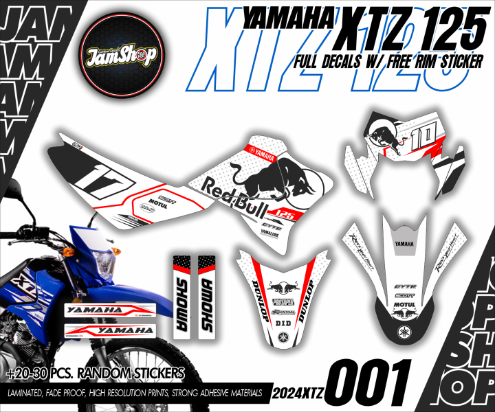 Yamaha XTZ 125 Full Decals w/ Free Rim Sticker Limited Edition
