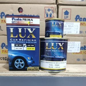 LUX EPOXY PRIMER SURFACER BLACK/HITAM 99000 / LUX CAR REFINISH EPOXY PRIMER SURFACER BLACK 200ML/ SET ( EPOXY + HARDENER)