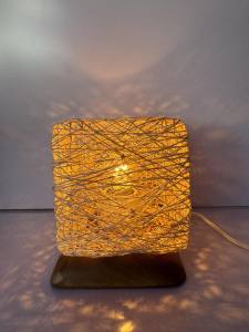 Lampshade Abaca Square S w/ Engraved