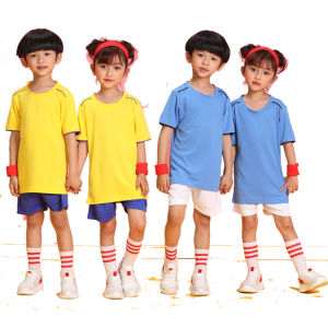 AE Childrens Football Uniform Set Customized childrens training uniforms for group purchase and competitions plain football jerseys for primary and secondary school students