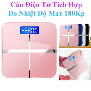 Cân Sức Khỏe Điện Tử Tích Hợp Đo Nhiệt Độ Personal Scale Max 180Kg