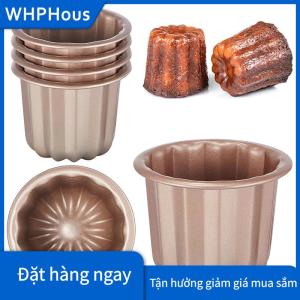 WHPHous 6 cái Khuôn bánh canele khuôn bánh canele nhỏ không dính khuôn bánh muffin dụng cụ nướng bánh cupcake khuôn bánh ngọt bằng thép carbon giá đỡ bánh cupcake nhỏ