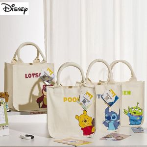 HUXIAN0 Letter Canvas Bag Print Oxford Cloth Lunch Bag Cartoon All-match Handbag Girls