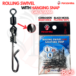 Rolling swivel with Galatama Hanging Snap Black Nickel Fukushima