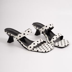 [Free Shipping] WomenS Large-Size Polka Dot High-Heeled Sandals New And Fashionable Style