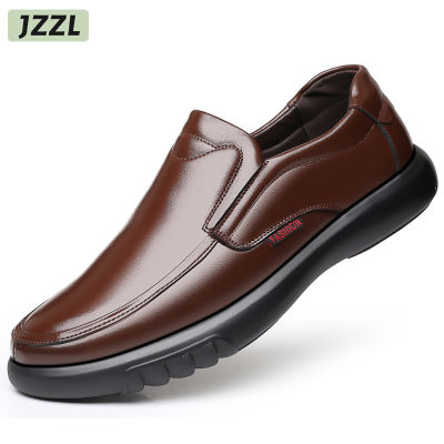 JZZL The new men's casual leather shoes are comfortable and breathable for a lazy person to pedal