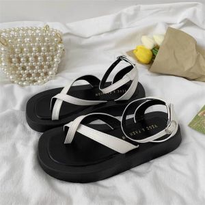 Giày sandal nữ Ulzzang xỏ ngón dép sandal quai hậu dây đan chéo phong cách hàn quốc cực đẹp