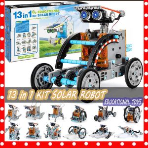 [BABY BUG] 13-in-1 STEM Educational Solar Robot Kit Green Energy Science Robots (Puppy-Bot Zombie-Bot Crab-Bot & More) - No Battery Needed