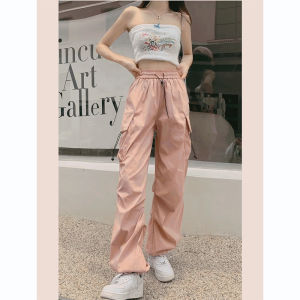 Overall Pinggang Tinggi Baru Gaya Korea Hot Girl Dance Overall Lurus Longgar untuk Pria dan Wanita