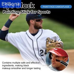 [COD] EHBqna SPORTS แท่งสีดำตาสำหรับกีฬากลางแจ้งสีทาตาฟุตบอลสีดำเหมาะสำหรับกันน้ำฟุตบอลรักบี้เบสบอลป้องกันเหงื่อ