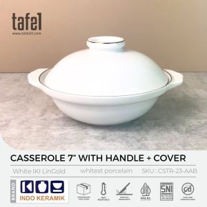 INDO KERAMIK Mangkok Saji Keramik Casserole HORECA 23 cm
