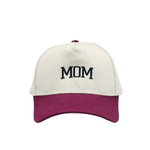 JING Two-Tone Mom Dad Baseball Cap Letter Embroidered Adjustable Couple Cap Vintage Baseball Hats For Man Women