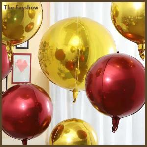 [The Fayshow] ลูกโป่งตกแต่งทำจากโลหะทรงกลมขนาด32นิ้วสำหรับงานเฉลิมฉลองและของตกแต่งงานปาร์ตี้บรรจุก๊าซฮีเลียมสามารถลอยได้4D