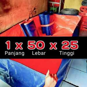 terpal kolam ikan 100x50x25 tebal A5-A8-A12 Kualitas Super