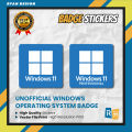 Sticker Logo OS Windows 11 Sticker Badge Laptop (Unofficial). 
