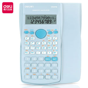 Deli Stationery D82MS Scientific function calculator electronic calculator for use in classroom exams for junior high school students High-Strength Commercial Grade Composite Portable Practical Design Barangan