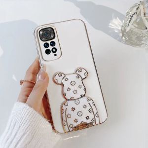 เคส Redmi Note 12 เคส Redmi Note 12 11 10 Pro 5G เคส นิ่ม ซิลิโคน ชุบ บางเฉียบ พร้อมขาตั้ง หมีโหด เคสป้องกัน ฝาหลัง Mi 11 lite เคสโทรศัพท์