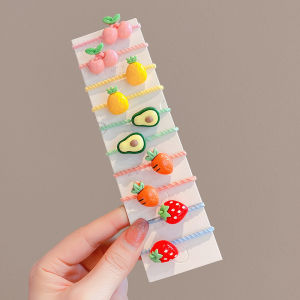 MAdley Hairtie Set iKat Rambut Anak 10Pcs Karakter Lucu Fashion Wanita Korea KCR50