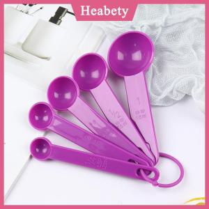Heabety  5 chiếc dụng cụ nấu nướng thìa đo lường bằng nhựa muôi đo lường có cân