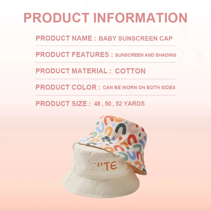 Bobbi bucket hat for kids caps for kids boy cap for baby boy Double-sided  Wear