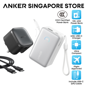 [Bundle Deal] Anker Nano 10000mAh 45W Retractable USB-C Cable CCC Power Bank + 45W USB-C Charger iPhone 17 40W Fast Charging Best iPhone 17 Bundles