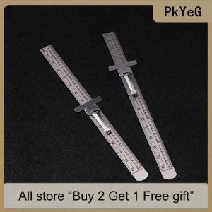 [COD] PkYeG Tool 1 2pcs 6 Inch Stainless Steel Precision Ruler Sliding Pocket Ruler With Inch 1 32 Mm Metric Graduations High Precision