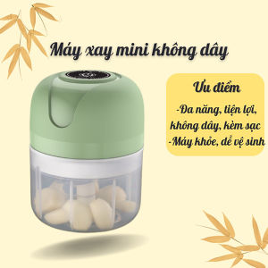 Máy xay tỏi ớt cầm tay mini dung tích 250ml bằng điện tiện lợi Xay tỏi ớt cầm tay đa năng