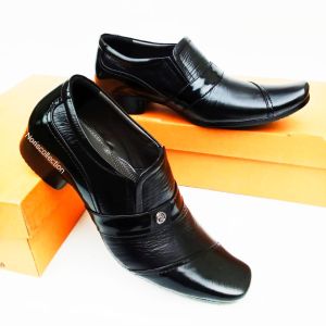 Sepatu pantofel pria full kulit formal slip on  kerja kantor 6038