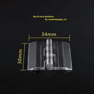 Bản lề acrylic trong suốt kích thước 30x34mm