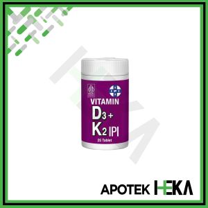 Vitamin D3 + K2 IPI Botol isi 25 Tablet