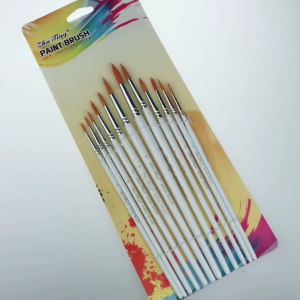 12x Brush Set Oil Watercolor Acrylic Brushes Artist Paintbrushes Drawing Supplies for Body Face Rock Canvas