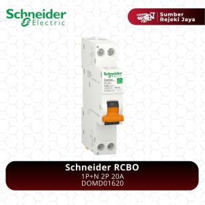 SCHNEIDER RCBO SLIM DOMAE 1P+N 2P 20A | DOMD01620