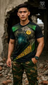 Kaos / jersey kostrad cakra baju murah olahraga pria dryfit single print tempur 01
