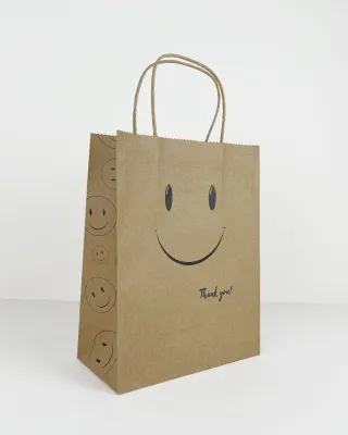 TÚI GIẤY KRAFT NÂU SMILE QUÀ TẶNG. MÃ SMILE-SK