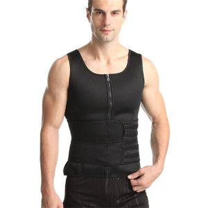 Mens Shaper Waist Trainer Vest Slimming Compression Undershirt Shaper Fat burning workout vest