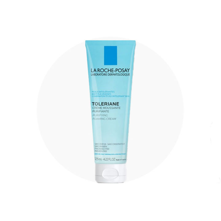 [La RochePosay] Toleriane Purifying Foaming Cream Cleanser 125ml Lazada