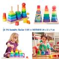 (ของแท้ USA) ของเล่นมอนเตสเซอรี่ หอคอยสีรุ้ง มอนเตสซอรี่ Rainbow Stacker Melissa & Doug Montessori Toy บล๊อคต่อ หลากรุ่น 576 567. 