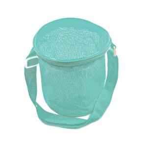 Colorful Mesh Storage Bag Adjustable Strap Kids Beach Trip Carrying Shoulder Bag for Seashells Stone Sand Play Essential