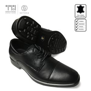 99.9 Closed Toe Formal x Setosa Derby Leather Black Shoes for Men [181-326/181-805/181-808/182-273/182-276]
